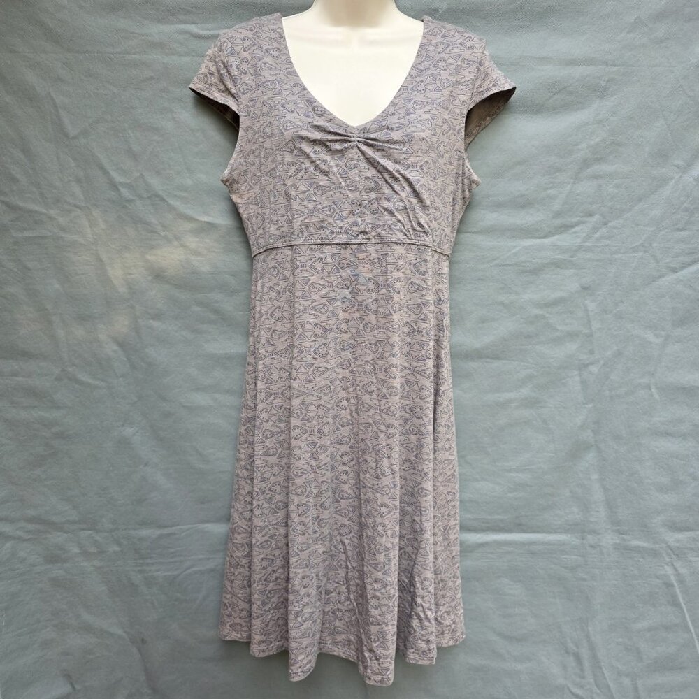 Toad&Co Size M Rosemarie Dress Gray Outdoor Mini Jersey Style Wrinkle Resistant